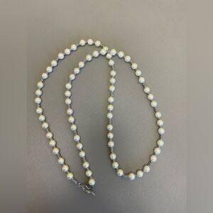 Faux pearl necklace
